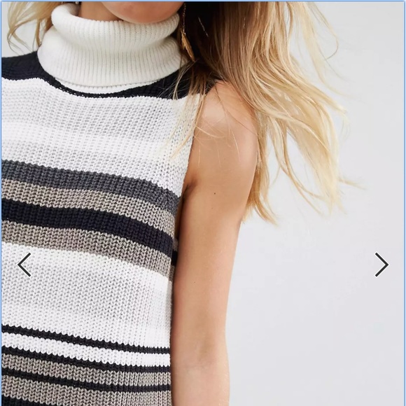 Like new! Abercrombie Striped Knit Sweater Tank - Size Small - Picture 3 of 9